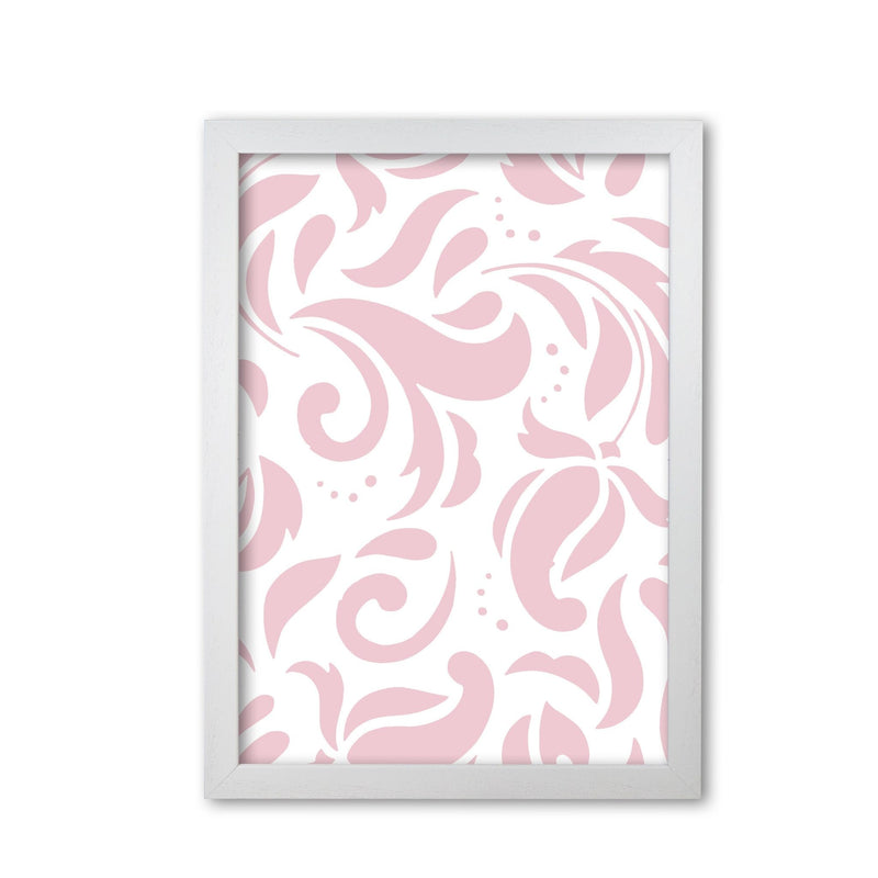 Pink floral pattern modern fine art print