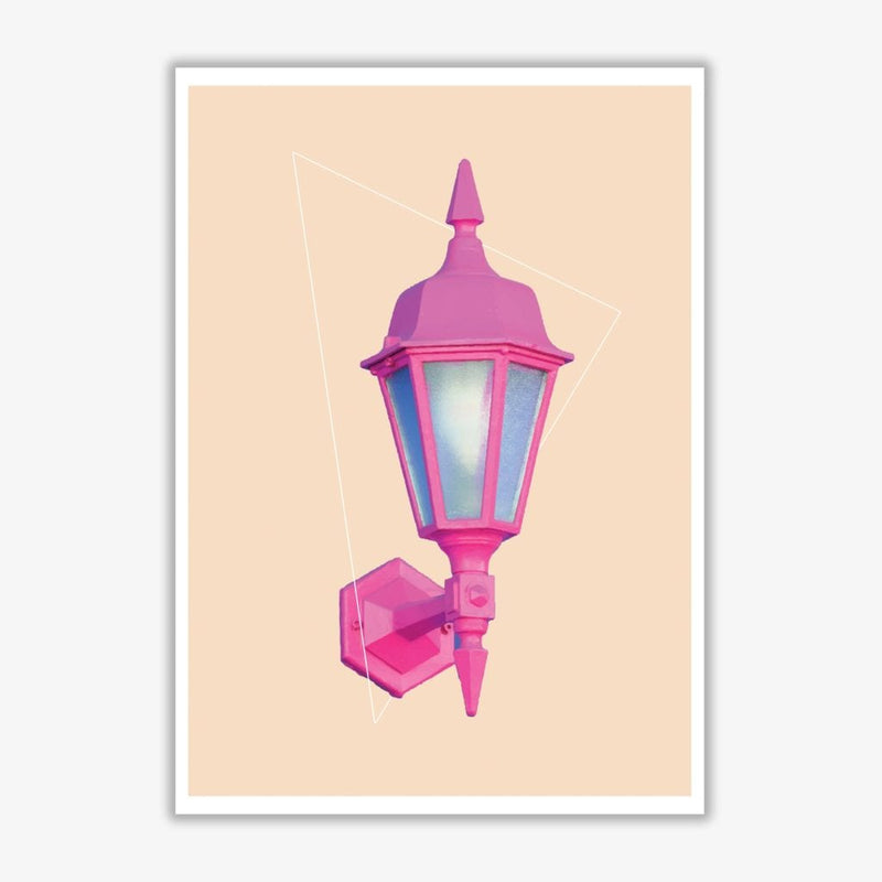 Pink geo lamp modern fine art print