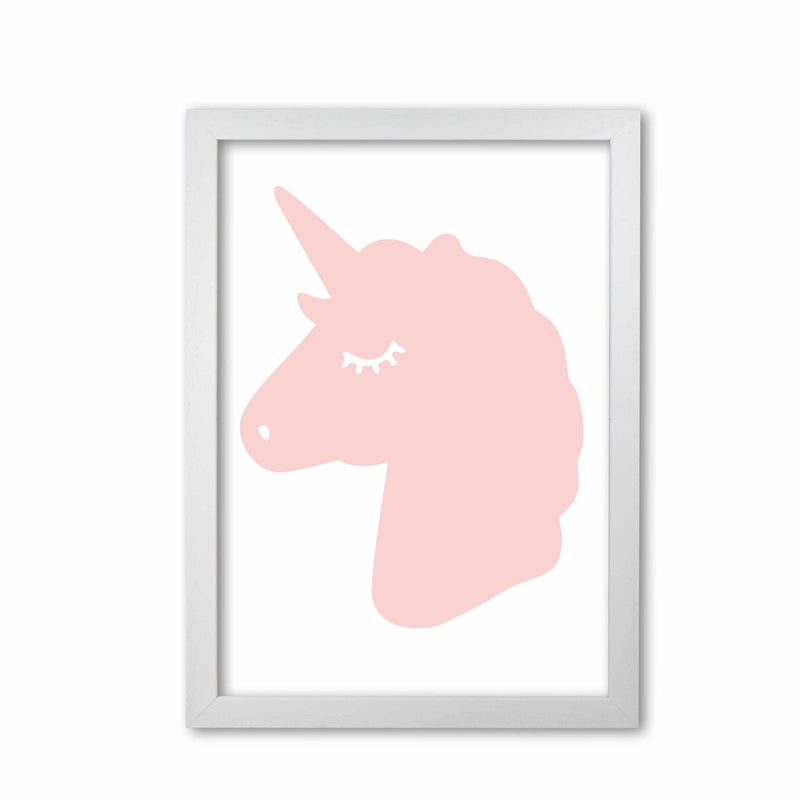 Pink unicorn head modern fine art print