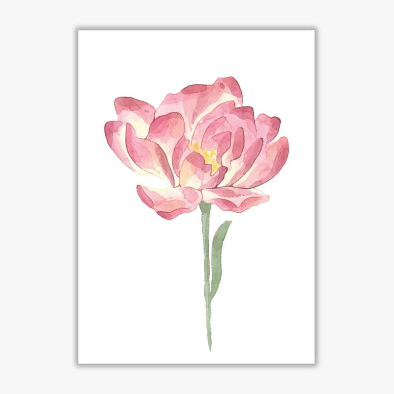 Pink watercolour flower modern fine art print