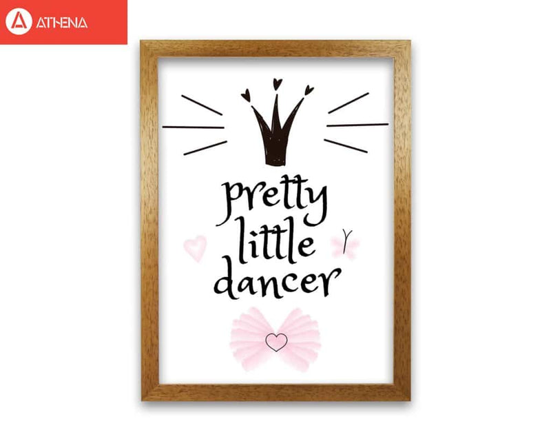 Pretty little dancer modern fine art print, framed childrens nursey wall art poster