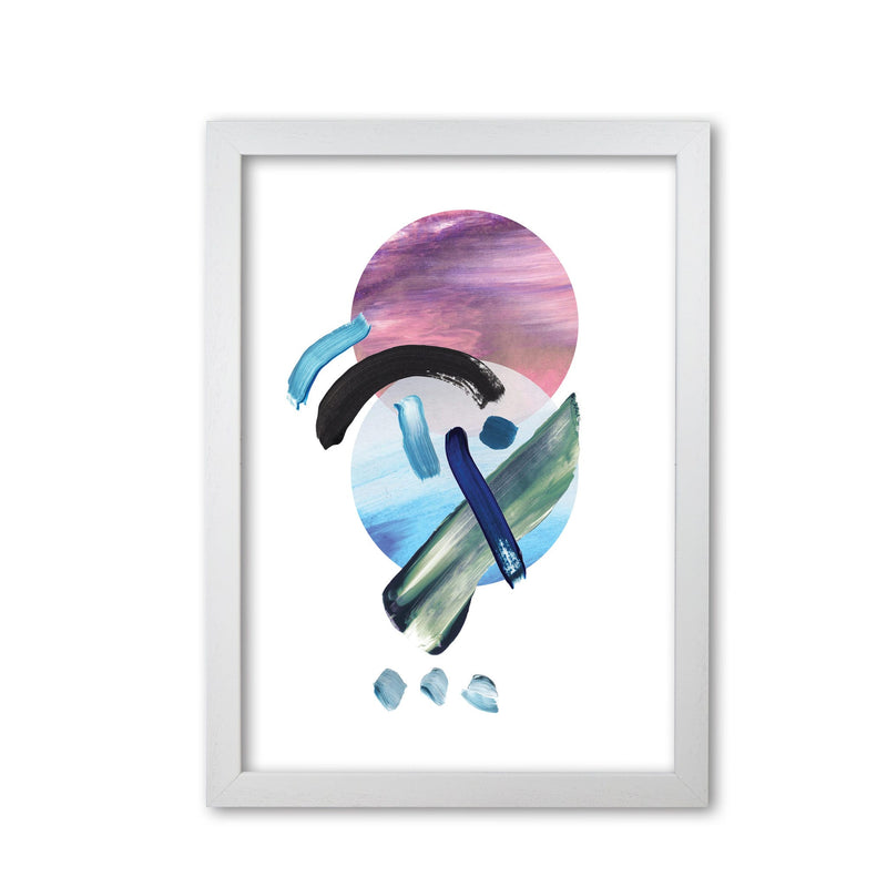 Purple and blue mixed watercolour abstract modern fine art print