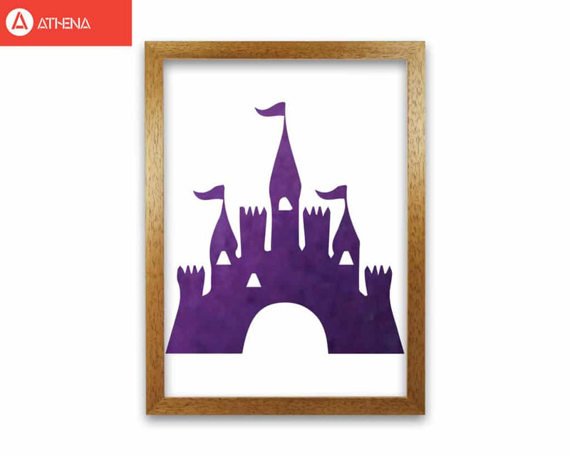 Purple castle watercolour modern fine art print