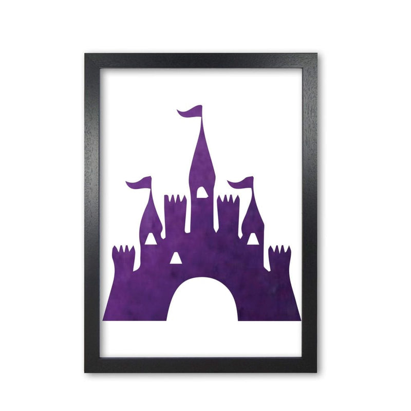 Purple castle watercolour modern fine art print