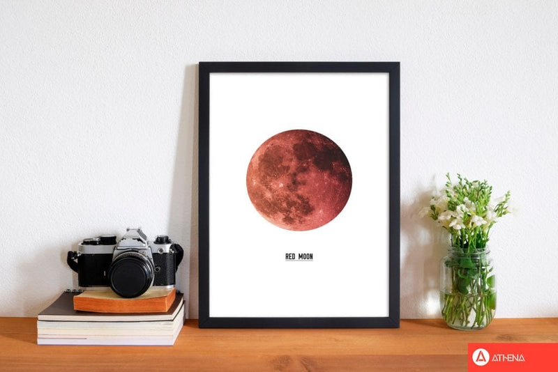 Red moon modern fine art print