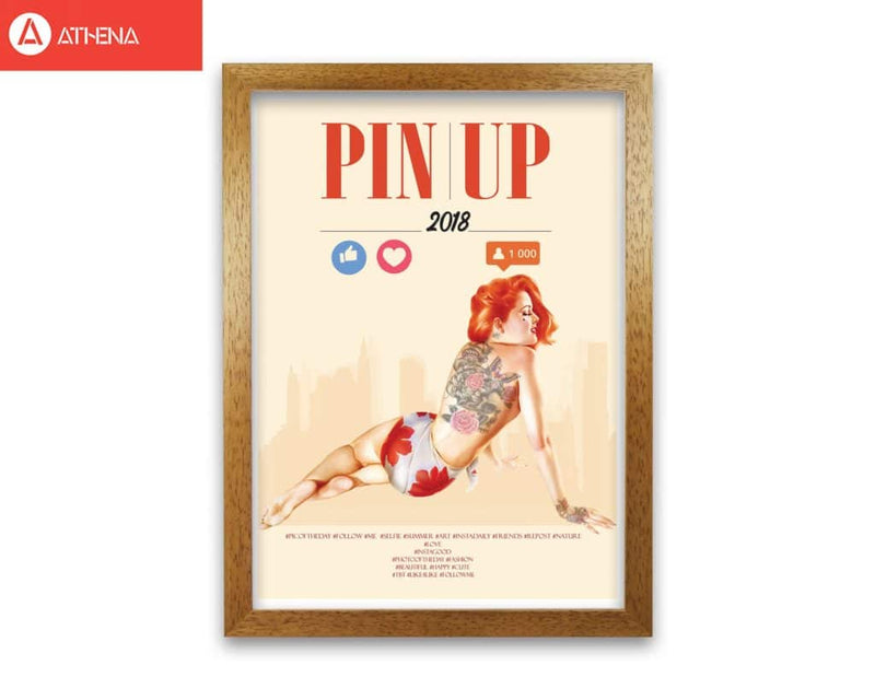 Redhead pin up girl modern fine art print
