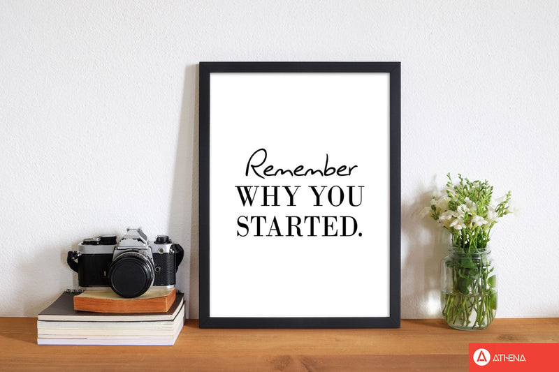 Remember why you started modern fine art print