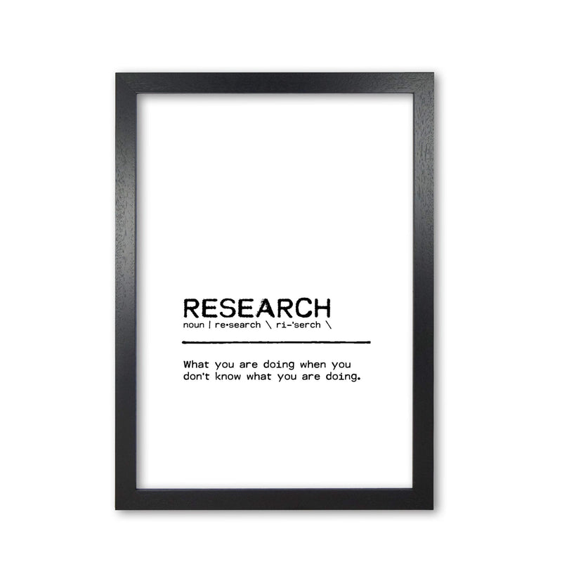 Research definition quote fine art print by orara studio