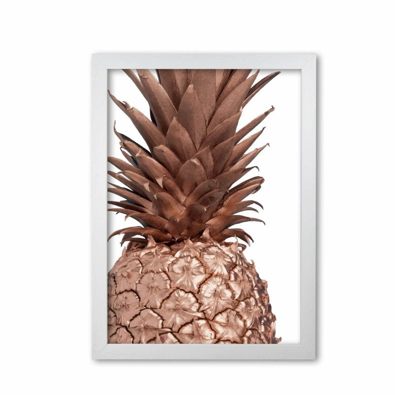 Rose gold pineapple modern fine art print, framed kitchen wall art