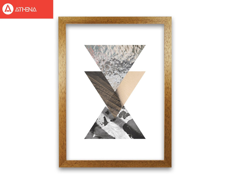 Sand, glass and shadow abstract triangles modern fine art print