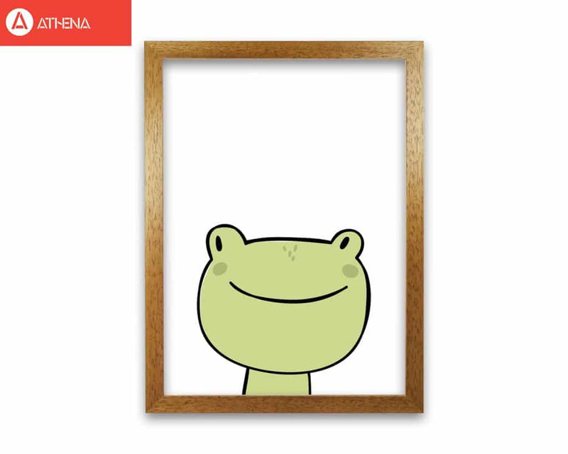 Scandi frog modern fine art print, framed childrens nursey wall art poster