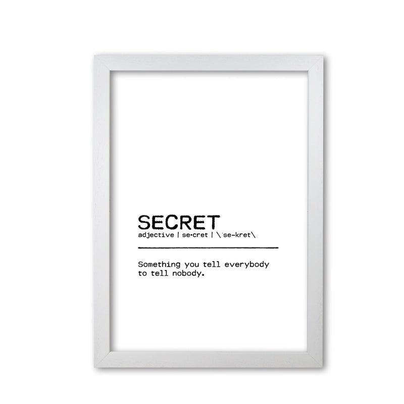 Secret definition quote fine art print by orara studio