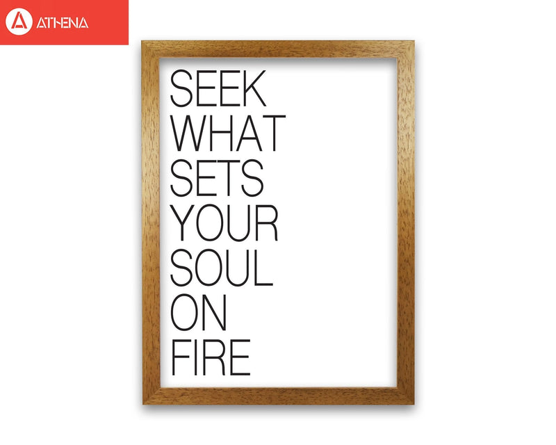 Seek what sets your soul on fire modern fine art print