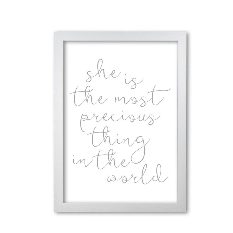 She is the most precious thing grey modern fine art print
