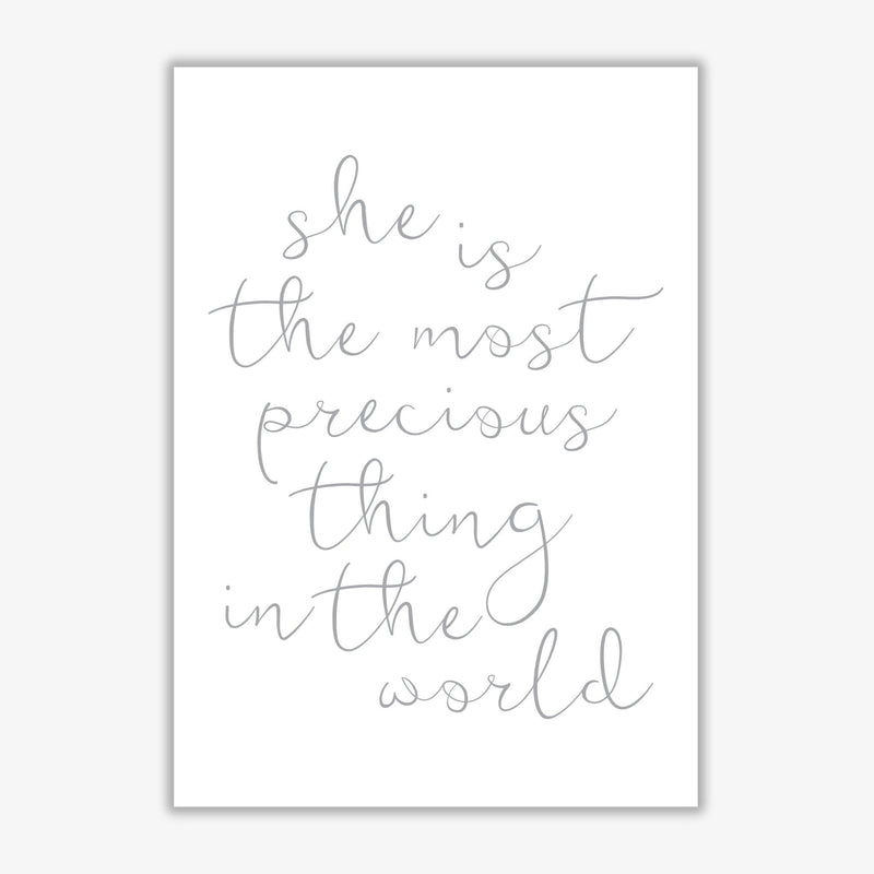 She is the most precious thing grey modern fine art print