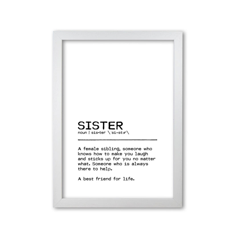 Sister best friend definition quote fine art print by orara studio