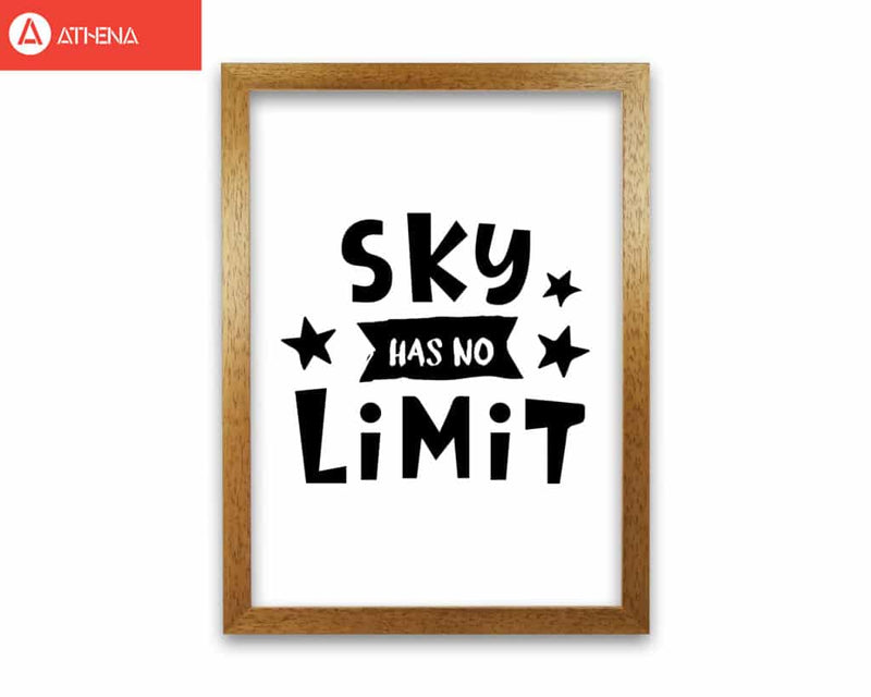 Sky has no limit modern fine art print, framed childrens nursey wall art poster