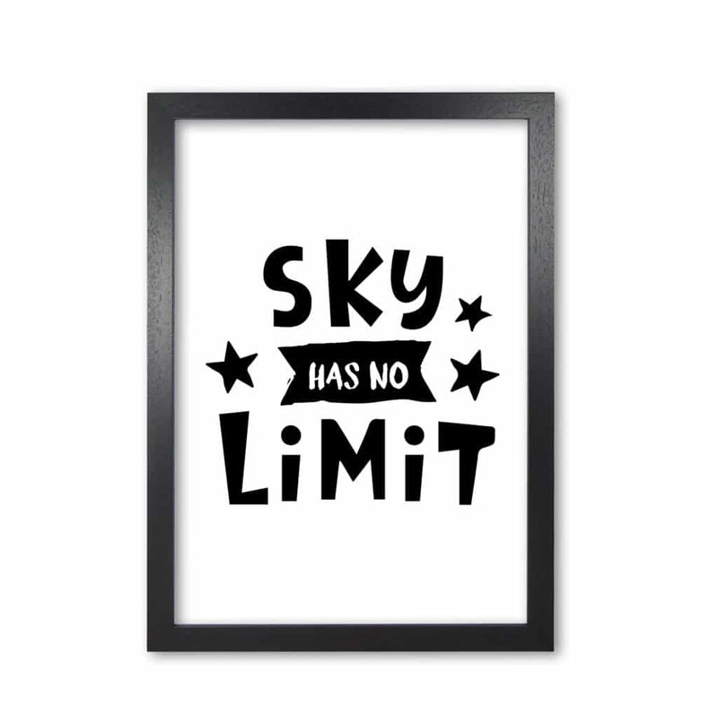 Sky has no limit modern fine art print, framed childrens nursey wall art poster