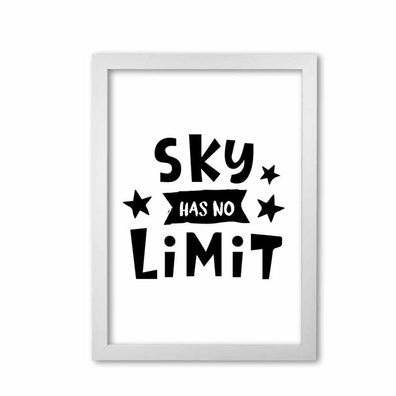 Sky has no limit modern fine art print, framed childrens nursey wall art poster