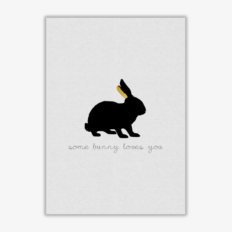 Some bunny loves you animal quote fine art print by orara studio