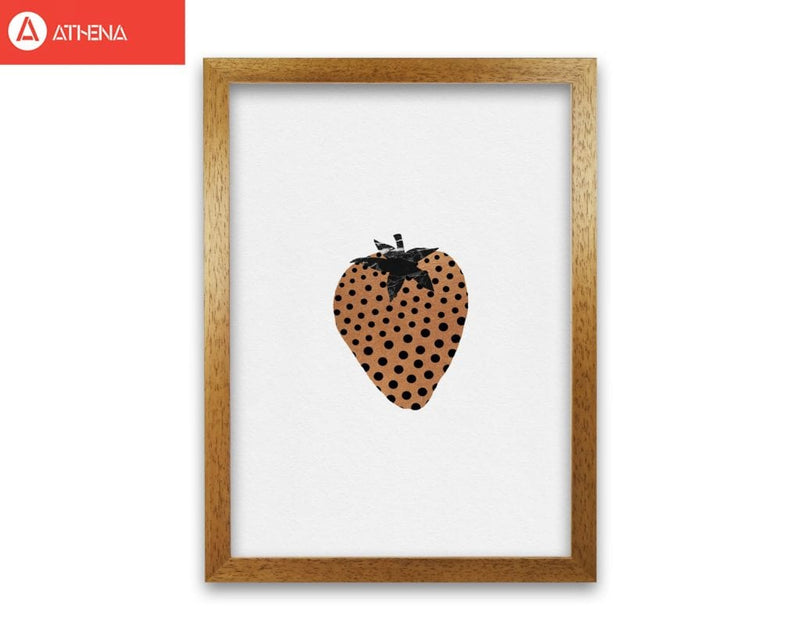 Strawberry fruit illustration fine art print by orara studio, framed kitchen wall art