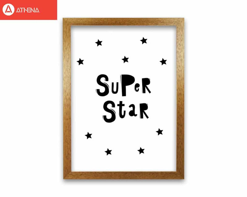 Super star scandi modern fine art print, framed childrens nursey wall art poster