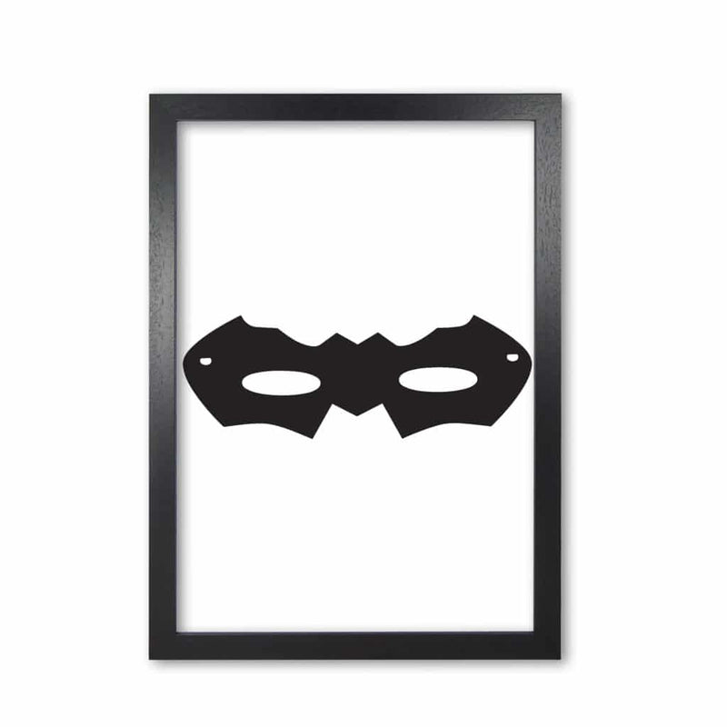 Superhero mask modern fine art print, framed childrens nursey wall art poster