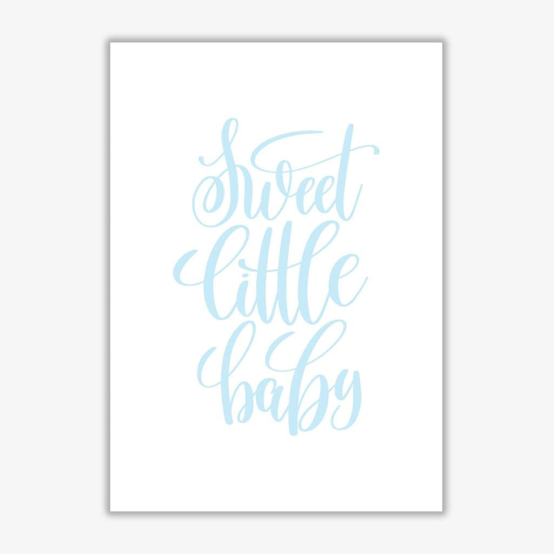 Sweet little baby blue modern fine art print, framed childrens nursey wall art poster