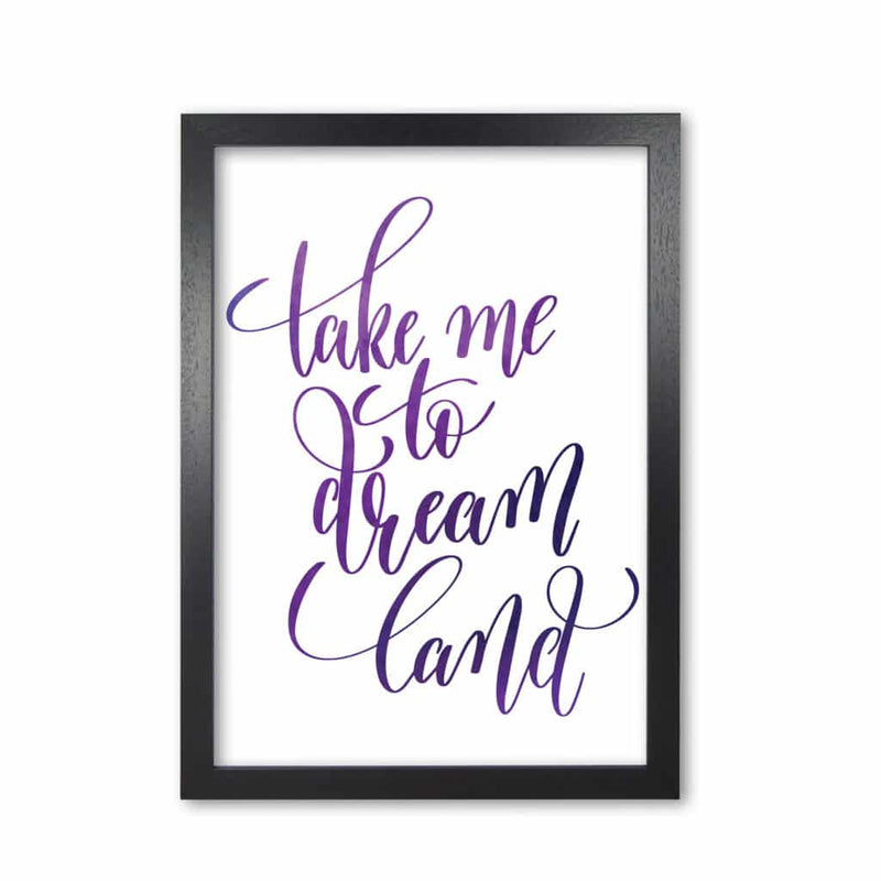 Take me to dreamland purple watercolour modern fine art print