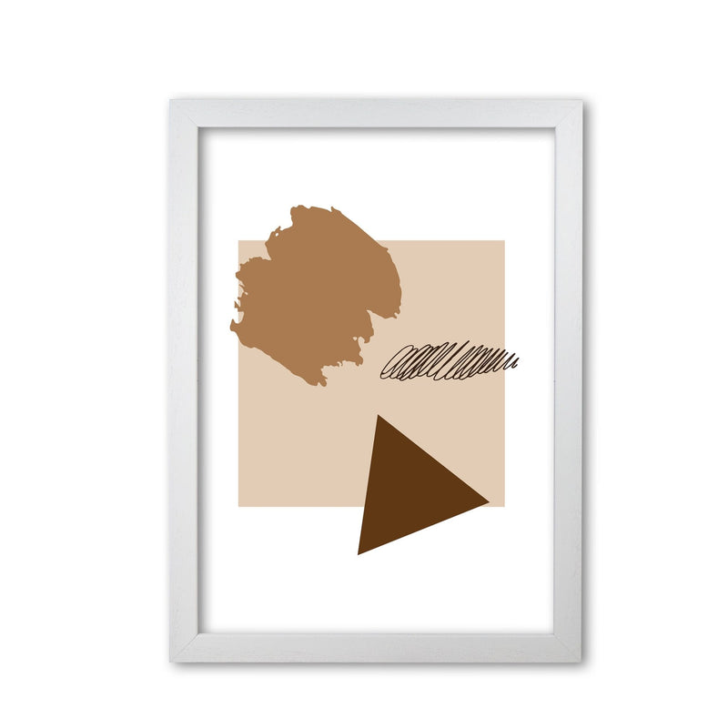 Taupe square mismatch abstract modern fine art print