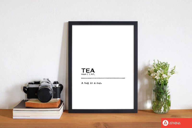Tea hug definition quote fine art print by orara studio