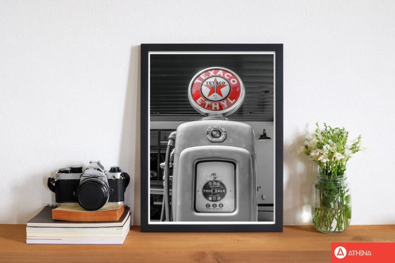 Texaco gas pump modern fine art print