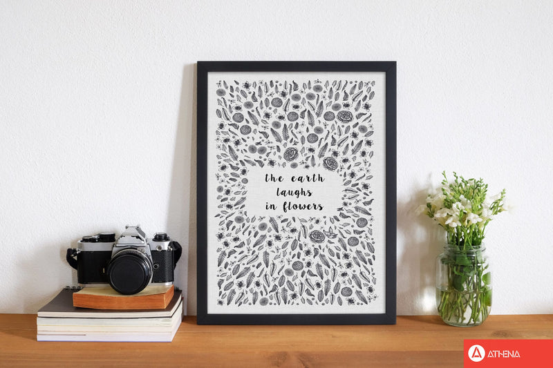 The earth laughs in flowers shakespeare quote fine art print by orara studio