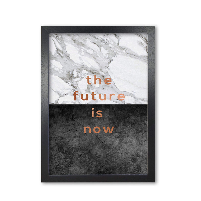 The future is now copper quote fine art print by orara studio