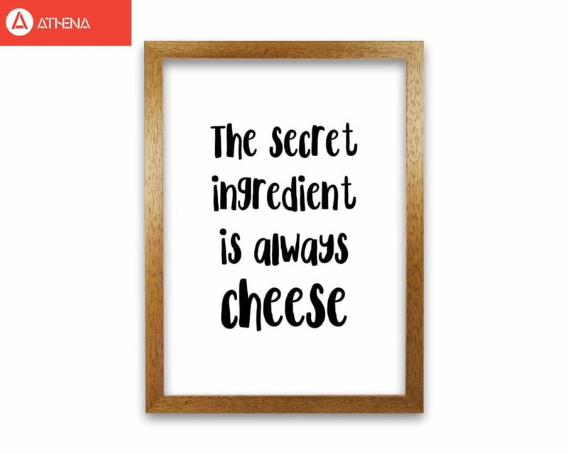 The secret ingredient is always cheese modern fine art print, framed kitchen wall art