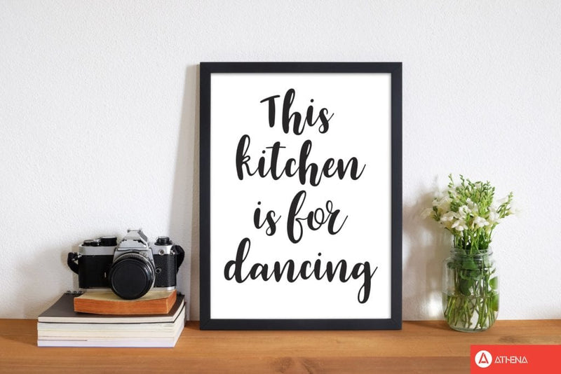 This kitchen is for dancing modern fine art print, framed kitchen wall art