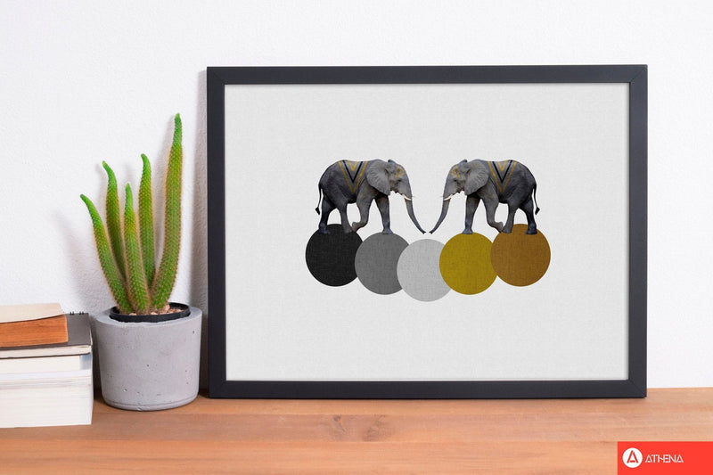 Tribal elephants fine art print by orara studio