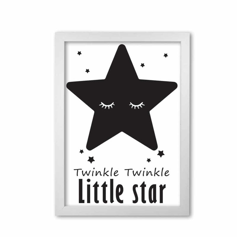 Twinkle twinkle little star modern fine art print, framed childrens nursey wall art poster