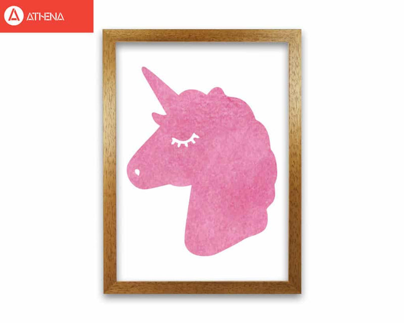Unicorn pink silhouette watercolour modern fine art print