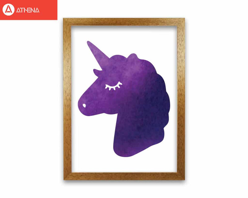 Unicorn purple silhouette watercolour modern fine art print