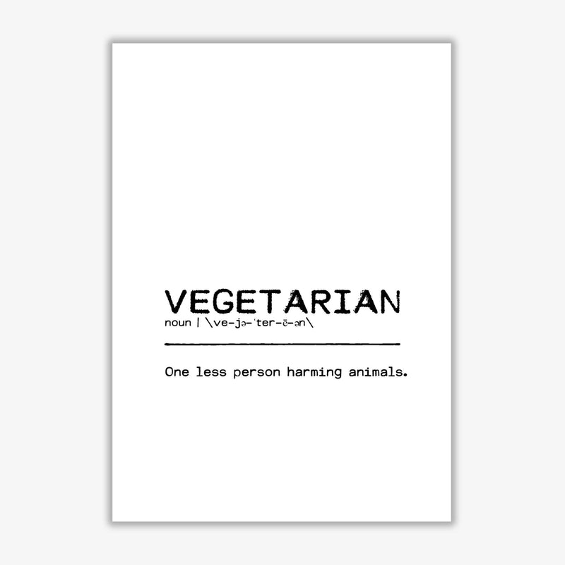 Vegetarian person definition quote fine art print by orara studio