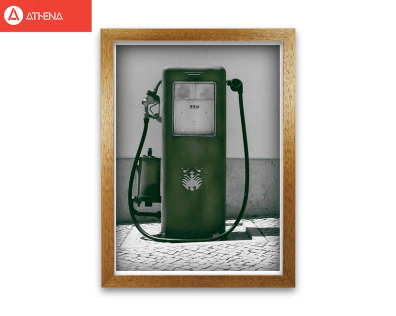 Vintage green gas pump modern fine art print
