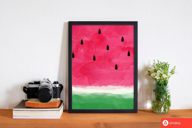 Watermelon abstract fine art print by orara studio, framed kitchen wall art