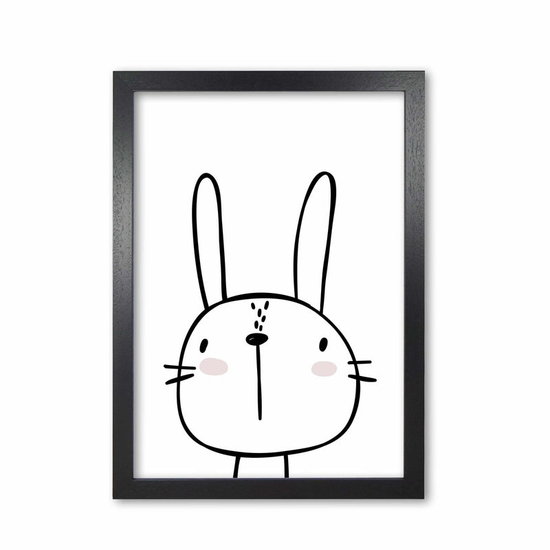 White bunny modern fine art print
