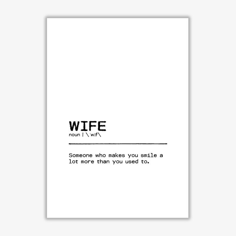 Wife smile definition quote fine art print by orara studio