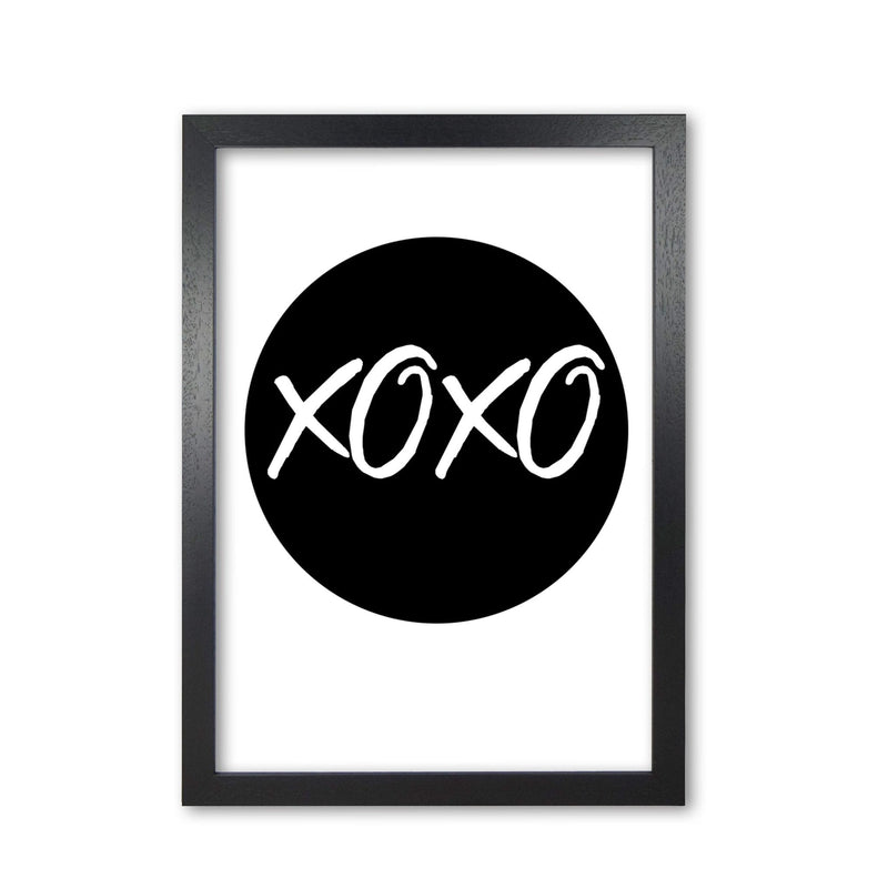 Xoxo black circle modern fine art print
