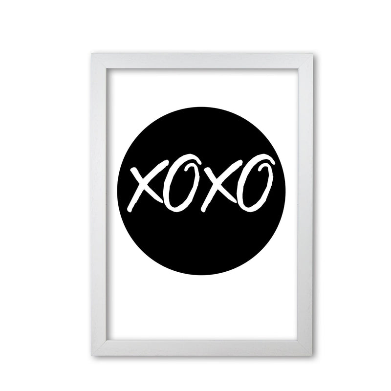 Xoxo black circle modern fine art print