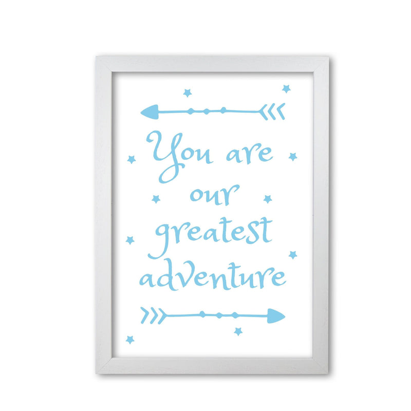 You are our greatest adventure blue modern fine art print
