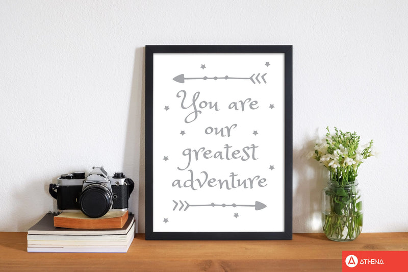 You are our greatest adventure grey modern fine art print