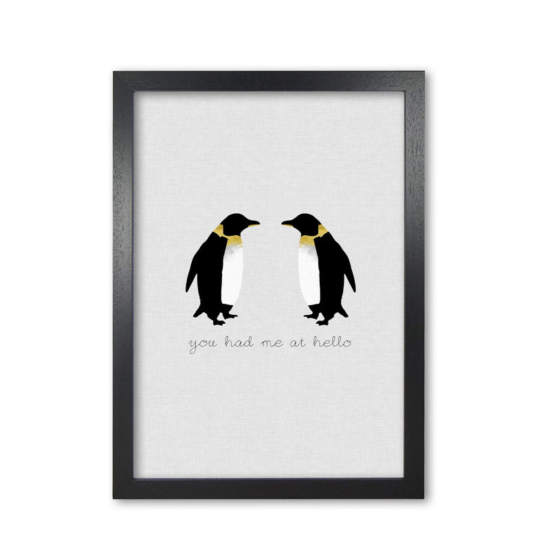 You had me at hello penguin quote fine art print by orara studio